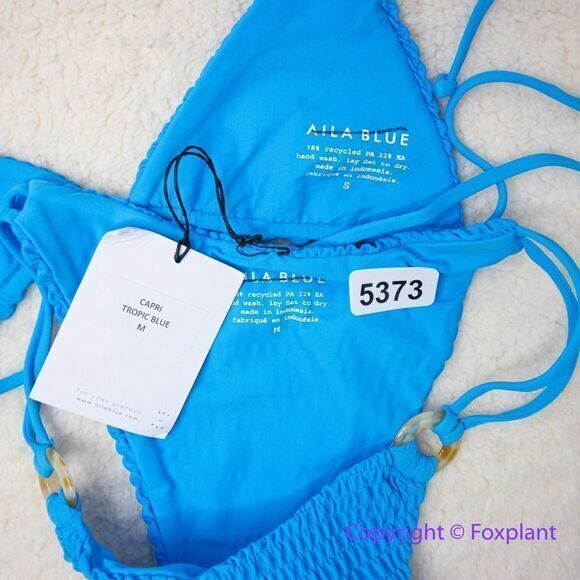 New Set! Free People x Aila Blue blue bikini, top size S, bottom size M - Picture 14 of 14